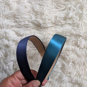 Blue and Black Satin Headbands